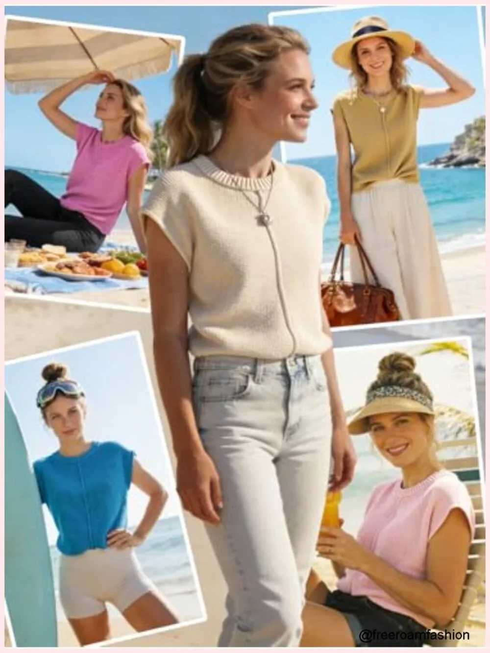 Crochet Cap Sleeve Sweater Vest - Boho Western Trendy Top